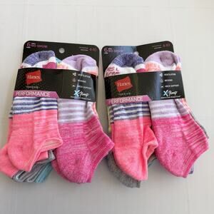 New HANES (12 Pair) Premium Performance No Show X-temp Socks Girls Size 4-10